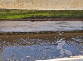 Toma de muestras de agua para el plan de vigilancia ambiental del emisario